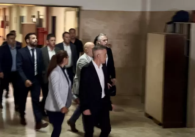 El exmandatario lleg� a Comodoro Py en medio de estrictas medidas de seguridad. (Foto: NA)