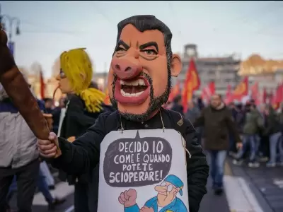 Meloni quiere optimizar el super�vit del Estado y las manifestaciones en contra se hacen sentir.