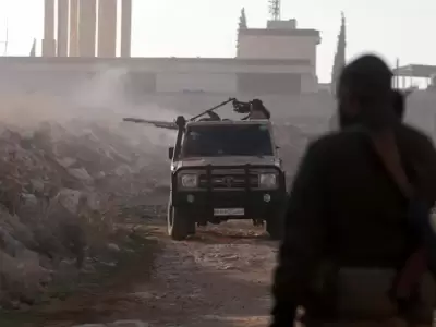 Bombardeo en Siria.