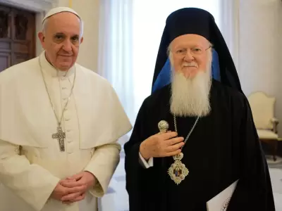 El Papa Francisco junto al l�der de la Iglesia Ortodoxa