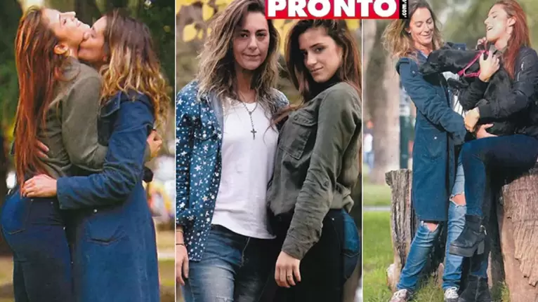 Celeste Roth, junto a Chiara Mea, una de las bailarinas de Marcelo Tinelli