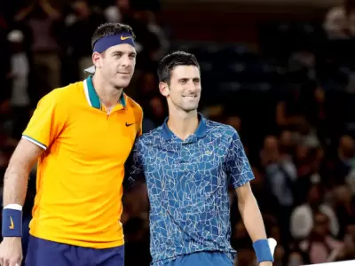 Del Potro y Djokovic, en una imagen del US Open 2018. El serbio acept� la invitaci�n para el partido despedida de "Delpo" en Buenos Aires.