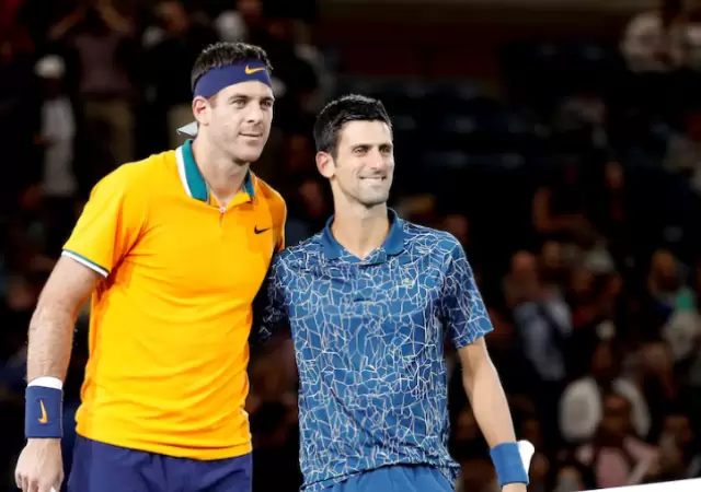 Del Potro y Djokovic, en una imagen del US Open 2018. El serbio acept� la invitaci�n para el partido despedida de "Delpo" en Buenos Aires.
