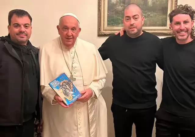 El papa Francisco y Pato Fontanet.