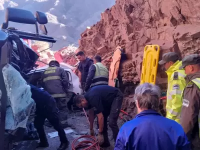 Accidente en la Ruta 7 entre un cami�n y un auto/ Fuente: Ministerio de Seguridad