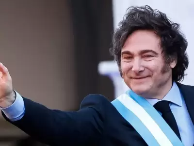 Javier Milei el d�a que asumi�