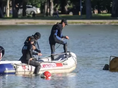 Operativo en los lagos de Palermo.