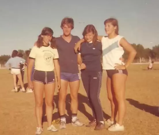 Previo a una competencia all� por los 80'