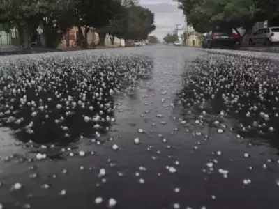 El granizo azot� sin clemencia el este de Mendoza.