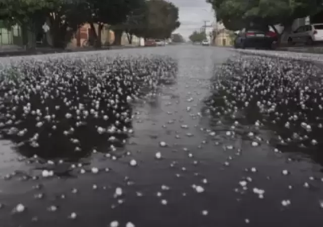 El granizo azot� sin clemencia el este de Mendoza.