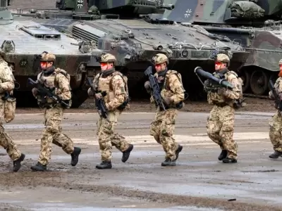 Alemania est� asumiendo el rol de ser el principal muro militar frente a Rusia.