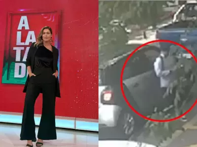La situaci�n qued� registrada por las c�maras de seguridad de Am�rica TV.