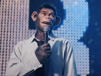 Un mono al ritmo de Rock DJ: el sorprendente giro en el biopic de Robbie Williams