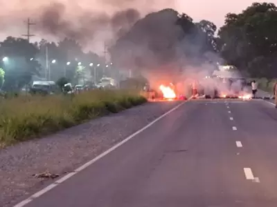 Protestas en Or�n, provincia de Salta.