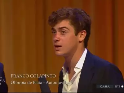 Colapinto realiz� una "broma cruel" a la conductora del evento.