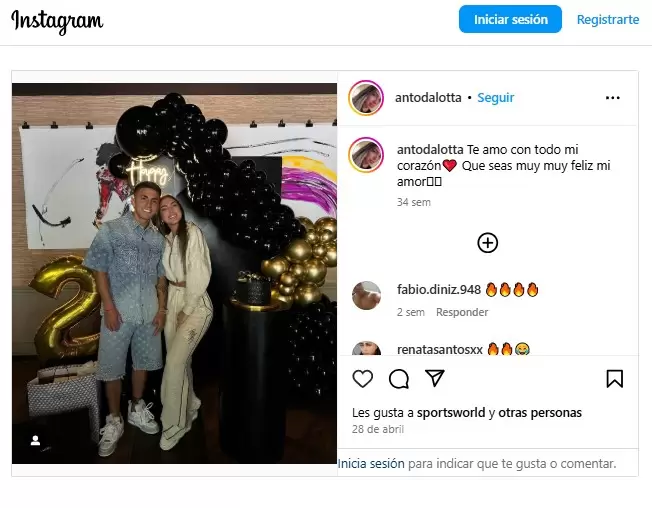 La pareja feliz.