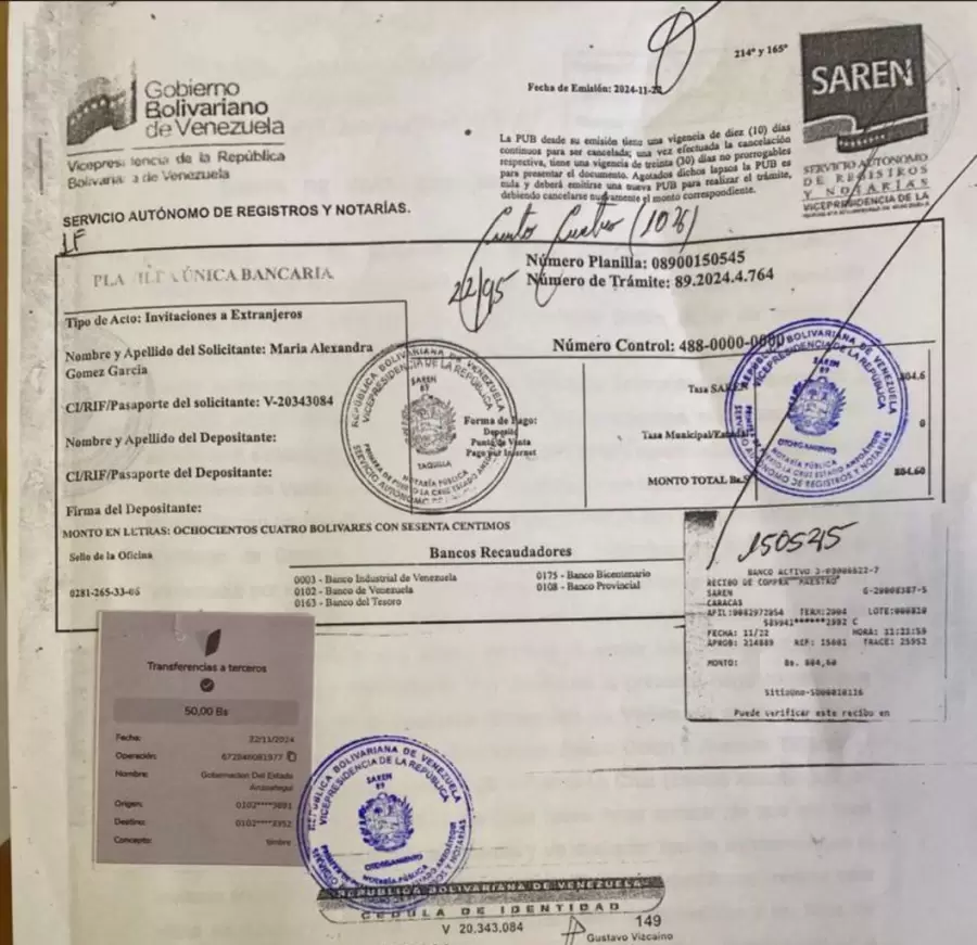 La certificaci�n expedida en favor de Nahuel Gallo.