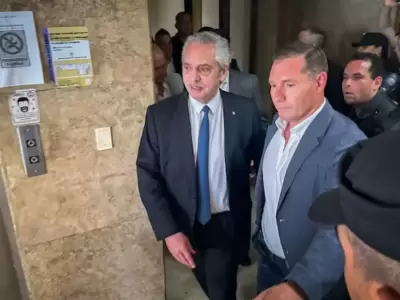 Alberto Fern�ndez en su primera cita en Comodoro Py. (Foto: web)