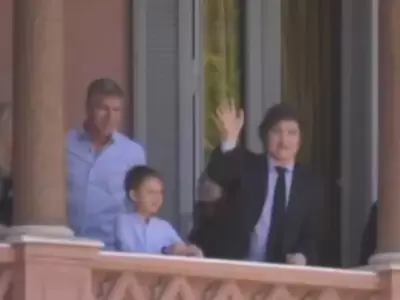 Milei y Palermo en la Casa Rosada.