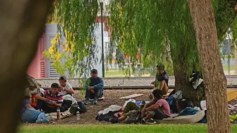 Familias en situaci�n de calle en la ciudad de Neuqu�n.