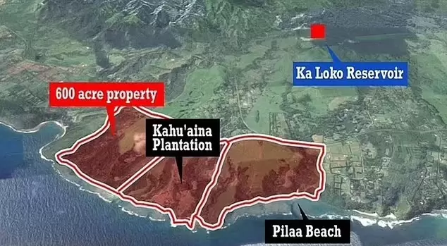 Gr�fico que muestra la propiedad de Zuckerberg en Hawaii.