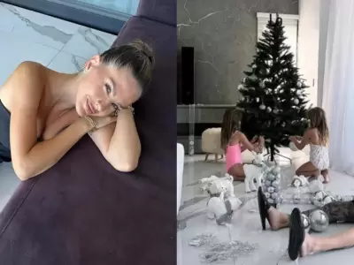 La China Su�rez fue captada haciendo compras junto a las hijas de Wanda
