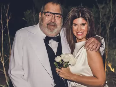 Casamiento de Lanata con Elba Marcovecchio, en el 2022.