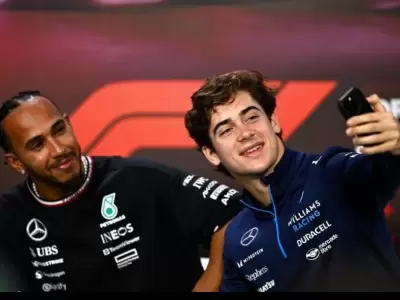 Lewis Hamilton y Franco Colapinto.
