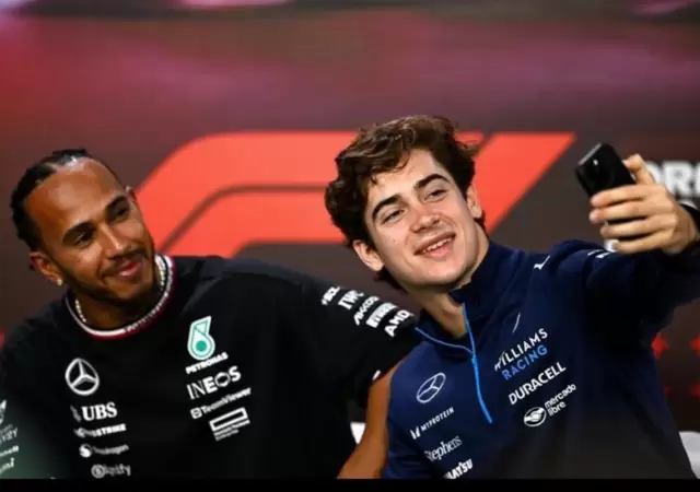 Lewis Hamilton y Franco Colapinto.