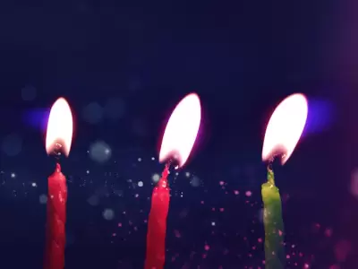 Vela De Cumplea�os Roja Y Verde Con Luces.