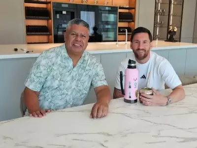 Claudio Tapia y Leonel Messi