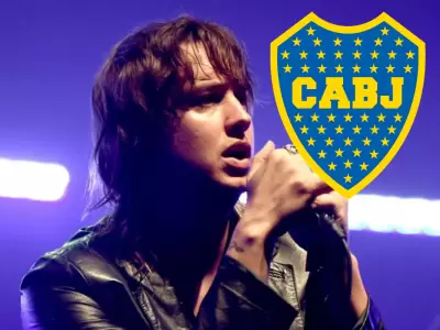 Juli�n Casablancas jug� al futbol con la camiseta de Boca.