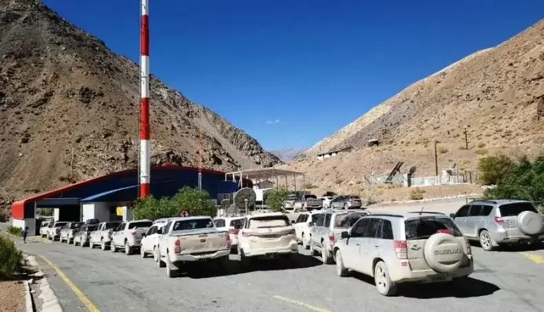 Paso de Agua Negra hacia Chile durante las fiestas de fin de a�o.