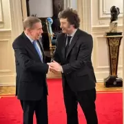 El electo presidente venezolano Edmundo Gonz�lez Urrutia est� reunido con Milei