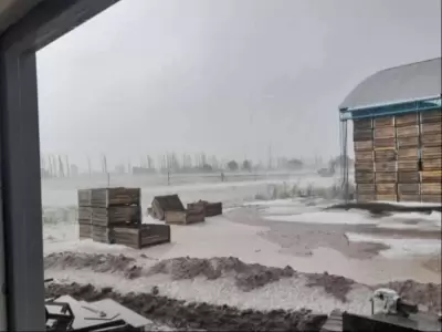 Granizo en el sur de Mendoza