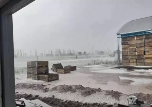 Granizo en el sur de Mendoza
