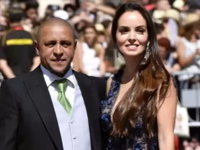 Roberto Carlos junto a su ex mujer Mariana Luccon
