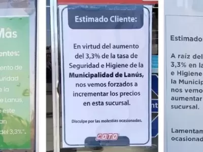 Avisos en los supermercados