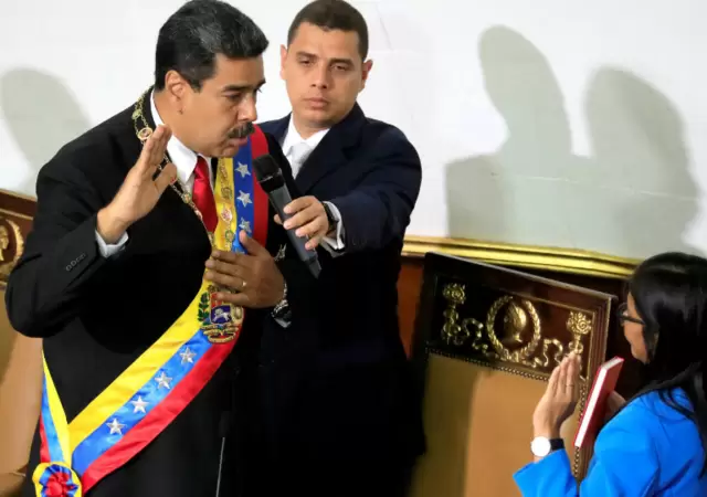 Maduro jur� como presidente de Venezuela.