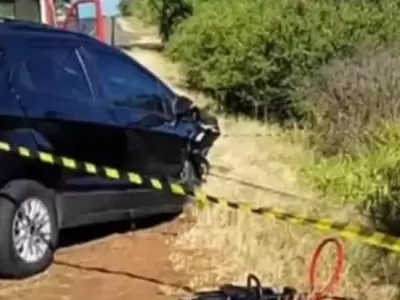 El veh�culo en el que circulaban las v�ctimas de origen argentino. (Foto: web)