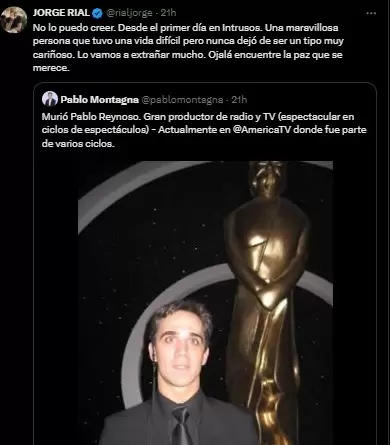 Posteo de Jorge Rial, histórico conductor del programa.