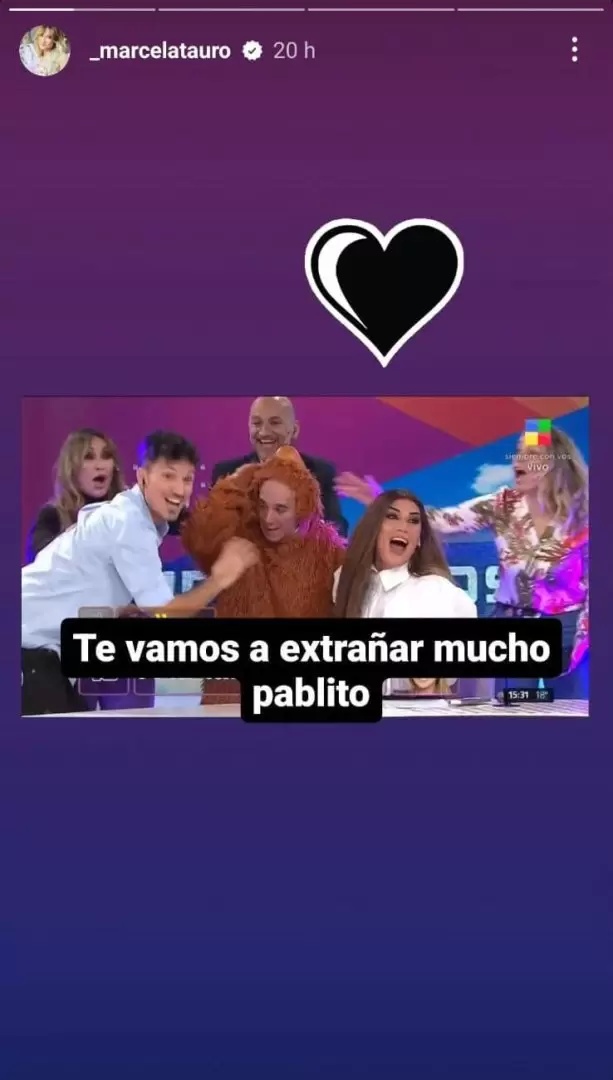 Posteo de Marcela Tauro.