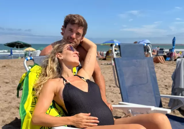 Jimena Bar�n junto a Mat�as Palleiro.