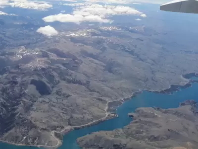 Embalse Alicura, en el l�mite entre Neuqu�n y R�o Negro.