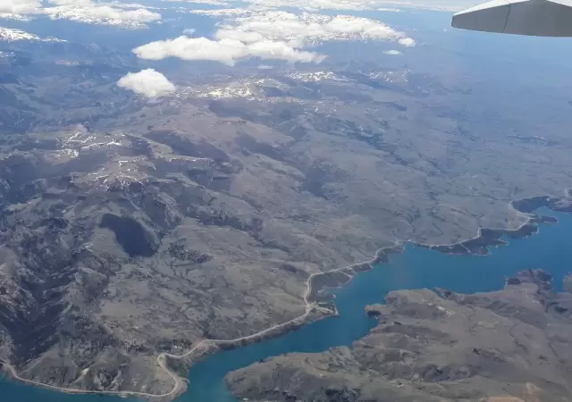 Embalse Alicura, en el l�mite entre Neuqu�n y R�o Negro.