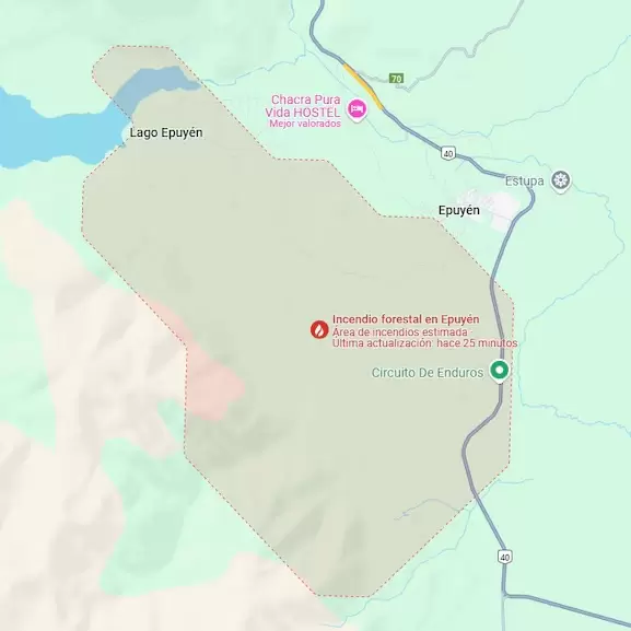 Zona afectada. (Captura de Google Maps)