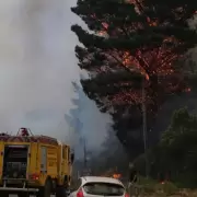Impactantes fotos y videos del incendio en Epuy�n: evacuados y casas quemadas