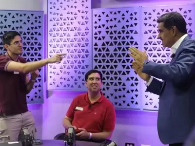 Imagen: captura de video de una entrevista de Michelo a Nicol�s Maduro.