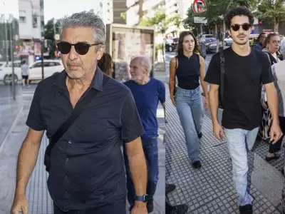 Ricardo Dar�n y sus hijos, Clara y el Chino.