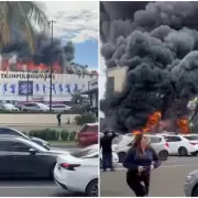 Video: voraz incendio devasta el Air Jump Trampoline Park y el Royal Jack en M�xico